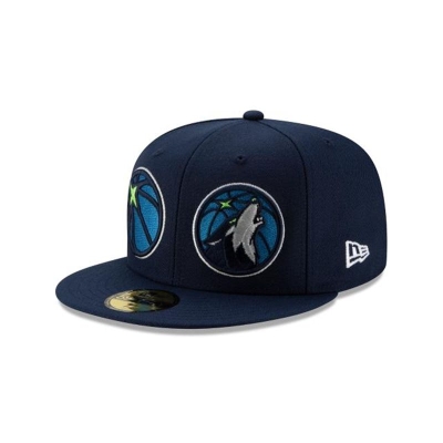 Sapca New Era Minnesota Timberwolves NBA Double Hit 59FIFTY Fitted - Albastri